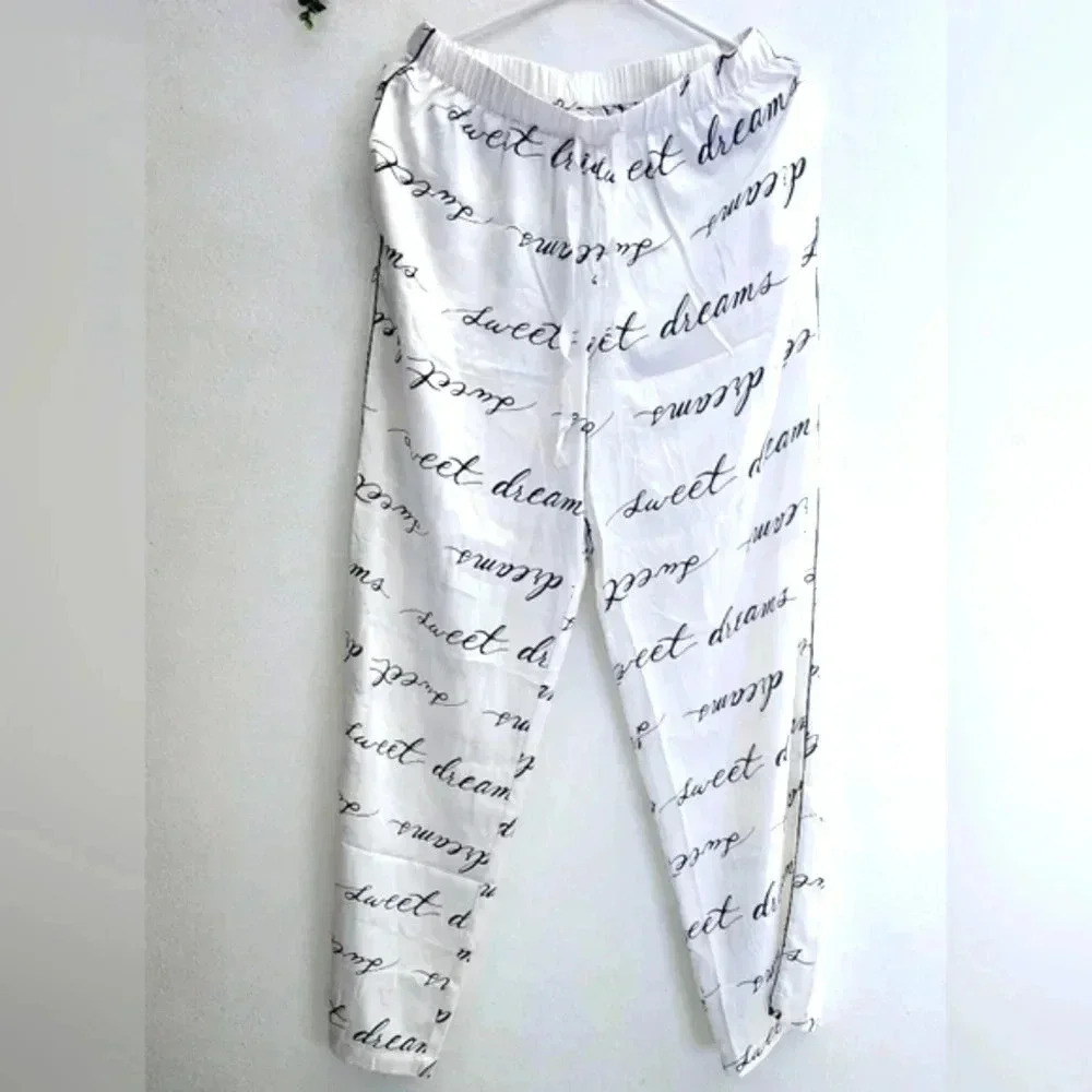 Victoria’s Secret Satin Angel Sweet Dreams pajama parallel Pants Drawstring sz S